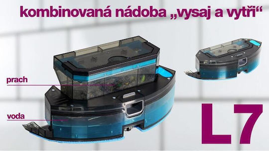 Salente Evolveo L7 Σκούπα Ρομπότ με Χαρτογράφηση Laser & Απορρόφηση 3300Pa Μαύρη