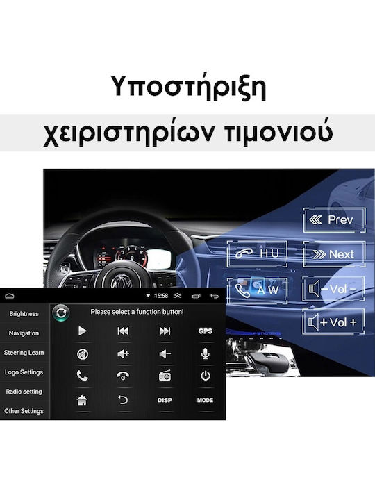 Sistem Audio Auto Chrysler PT Cruiser 2005-2010 (Bluetooth/USB/WiFi/GPS/Apple-Carplay/Android-Auto) cu Ecran Tactil 9"