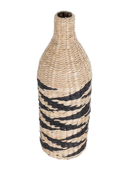 GloboStar Διακοσμητικό Βάζο Rattan Artificial Garden Aqaba Μπεζ Φ20cm