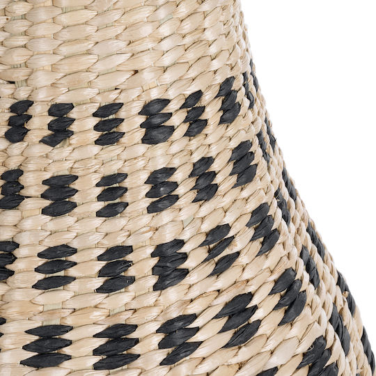 GloboStar Decorative Vase Rattan Artificial Garden Marselle Beige Diameter 32cm x Height 65cm