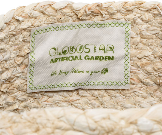 GloboStar Carolina Κασπώ Rattan Μπεζ με Βάση 27x27x26εκ.