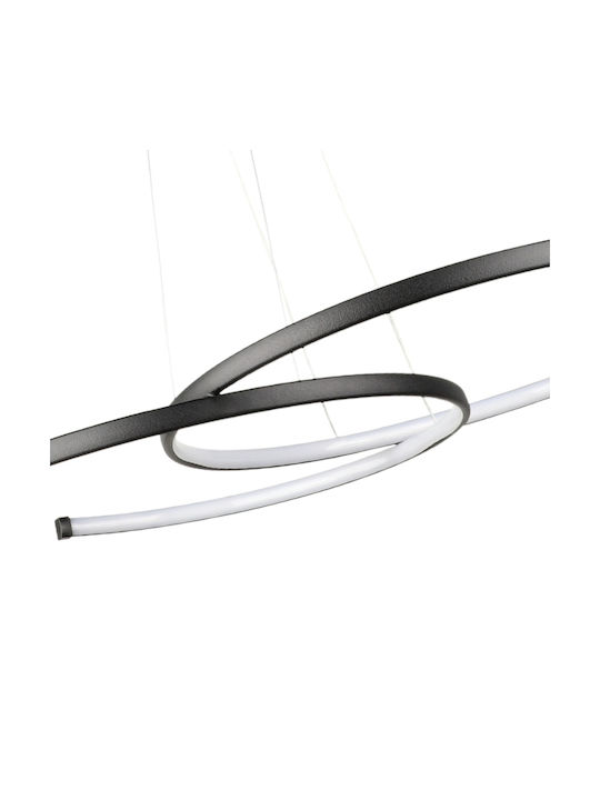 Megapap Ceiling Mount Light 70cm Black with Integrated LED