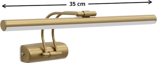 Megapap Leuchte Wand mit Integrierter LED und Neutralweißes Licht Gold 35cm