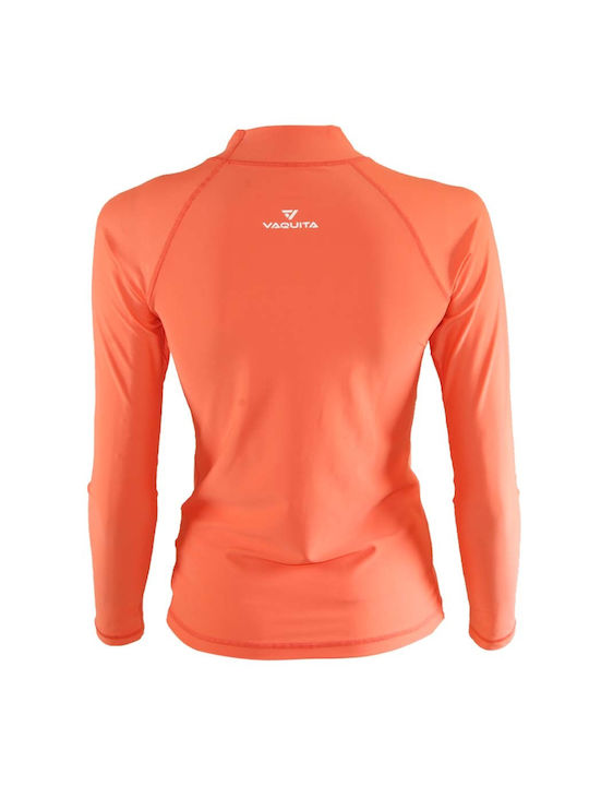 Vaquita Women's Long Sleeve Sun Protection Shirt Orange