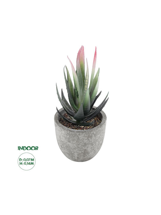 Globostar? Artificial Garden Succulent Aloe 21008 Διακοσμητικό Φυτό Παχύφυτο Αλόη Υ14cm