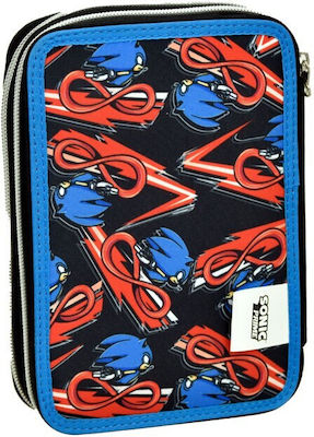 Gim Double Filled Pencil Case Sonic Prime 334-84100 Gim