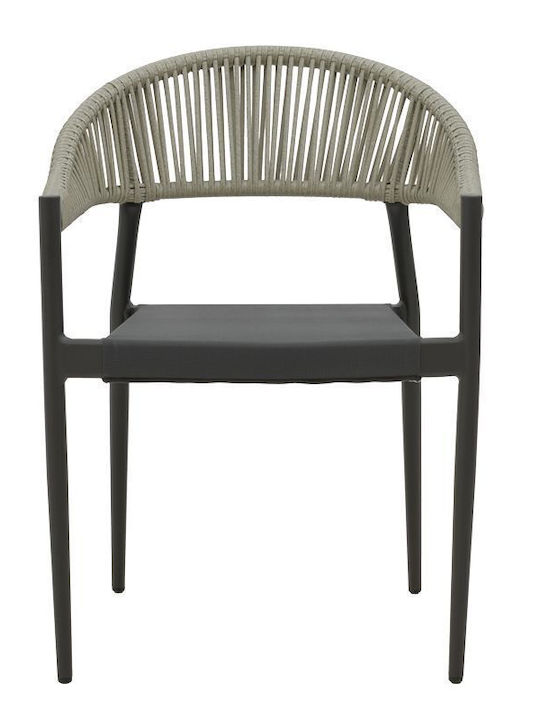 Set Esszimmer im Freien Elation-kliton B Charcoal 7Stück