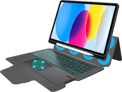 Techsuit Flip Cover Μαύρο iPad 10 (2022) 10.9