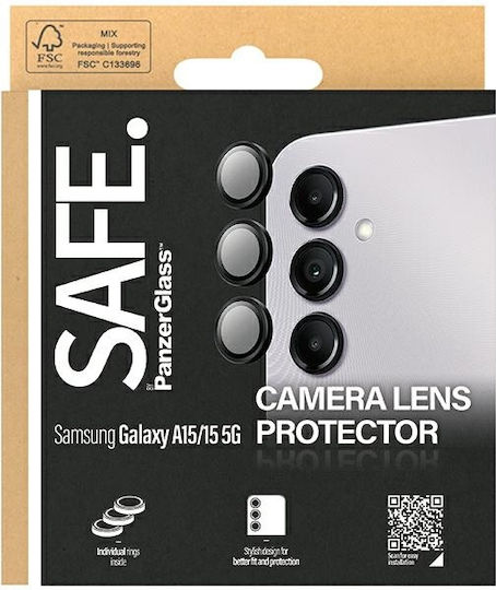 PanzerGlass Safe Camera Protection Tempered Glass Black for the Samsung Galaxy A15, Samsung Galaxy A15 5G