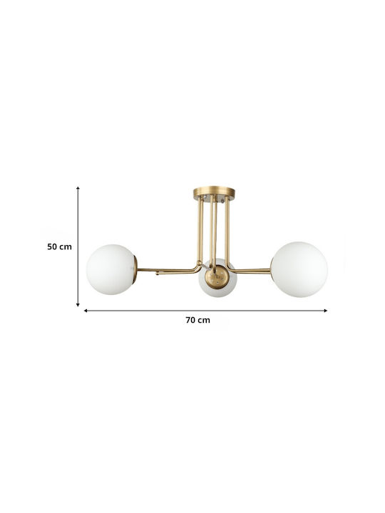 Megapap Ceiling Mount Light Gold with Socket E27