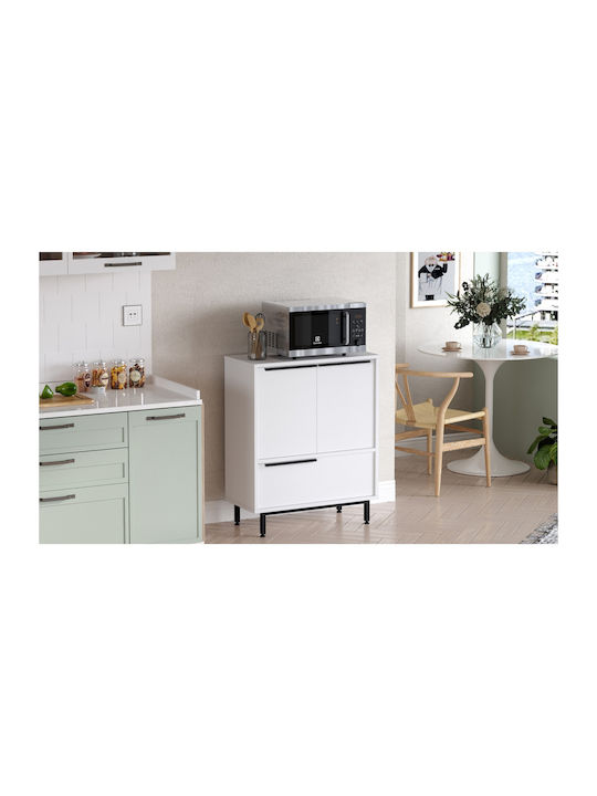 Sideboard made of Wood & Metal White 35.5x74.8x90.4cm