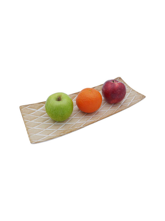 Uncle George Decorative Rectangular Gold Platter 34.5x13x13cm