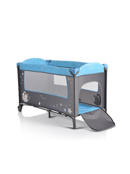 Moni Sleepy Playpen 2 Levels with Changing Table & Mattress Blue 120x60cm