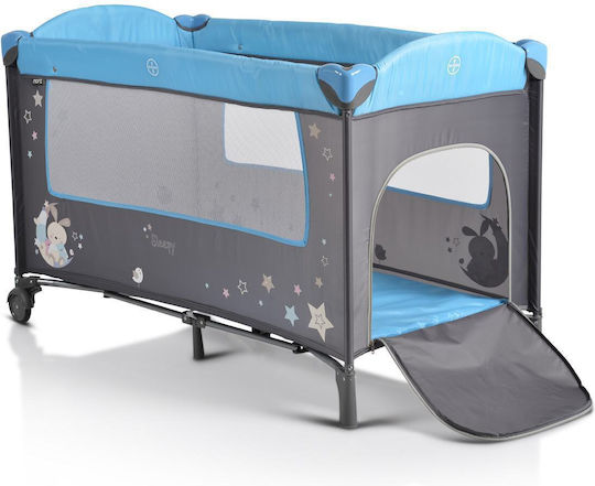 Moni Sleepy Playpen 2 Levels with Changing Table & Mattress Blue 120x60cm