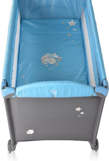 Moni Sleepy Playpen 2 Levels with Changing Table & Mattress Blue 120x60cm
