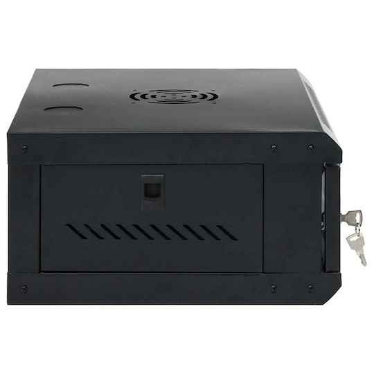 vidaXL Wall Mounted Rack Cabinet 4U 53x40x21cm Black 30256