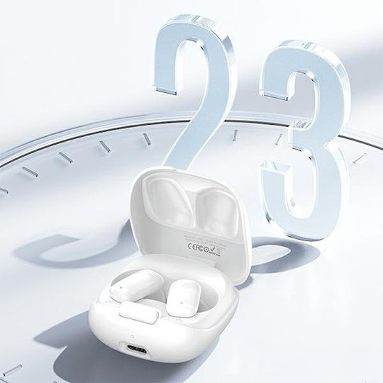 Usams ID25 Earbud Bluetooth хендсфри Слушалки с Кутийка за Зареждане Бял