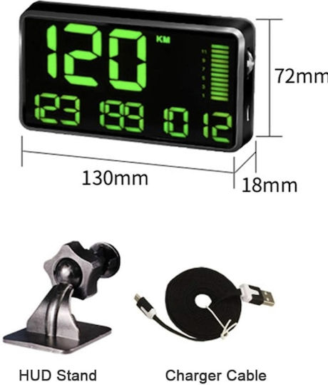 Digital Speedometer and Head Up Display for Car Dashboard Mounting