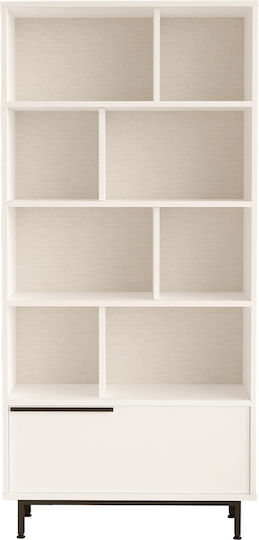 Bibliothek Mells Weiß 29.5x83.9x175.6cm