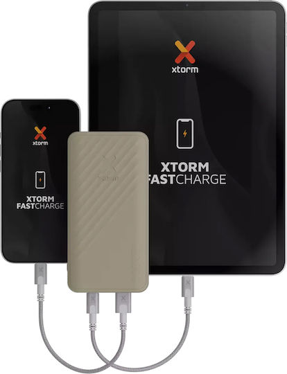 Xtorm Go2 Power Bank 20000mAh 15W με Θύρα USB-A και Θύρα USB-C Clay