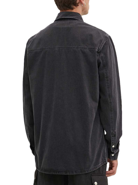 Cu mânecă lungă Denim Cămașă Anthracite