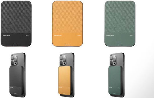 Native Union MagSafe Power Bank 5000mAh 15W με Θύρα USB-C Power Delivery Κίτρινο