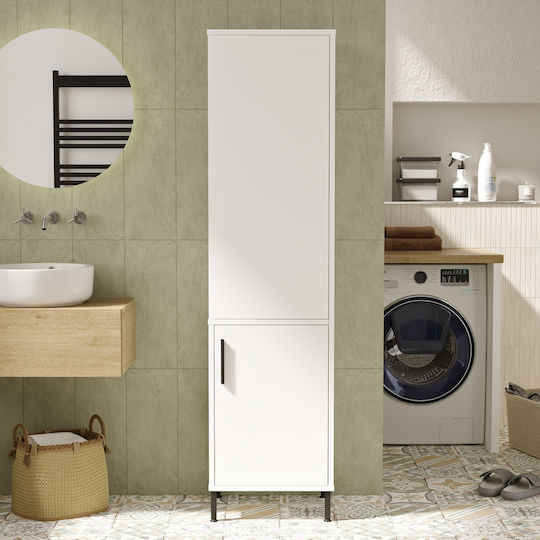 ArteLibre Cowley 15350105 Dulap Coloana Pentru Baie Pe Pardoseală 45x35.5x173.6cm Albă