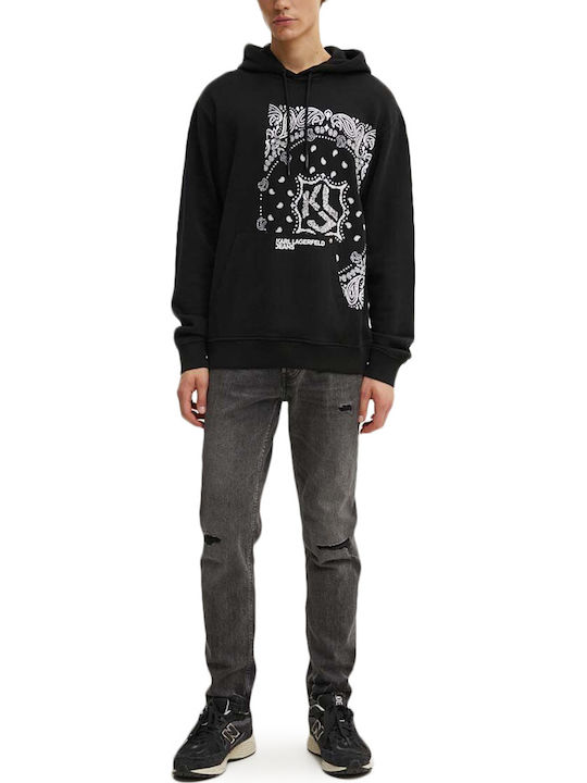 Sweatshirt mit Kapuze Schwarz