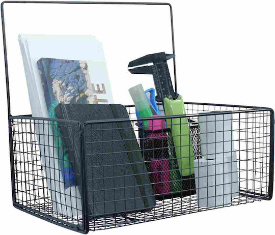 Uncle George An der Wand montiert Badezimmerregal Metallisch 27x21x27cm Schwarz