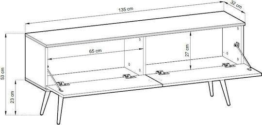 Έπιπλο TV Επιδαπέδιο Ανθρακί 135x32x53εκ. Έπιπλο TV Επιδαπέδιο Ανθρακί 135x32x53εκ.