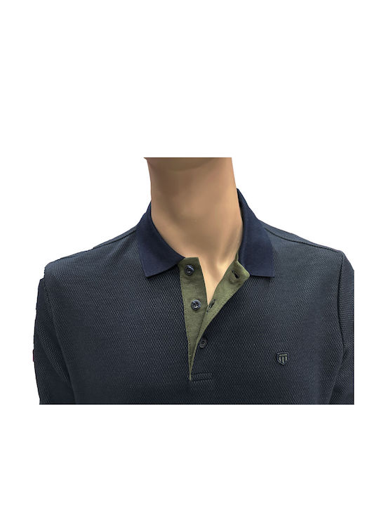 Tony Montana Herren Langarmshirt Polo dark blue