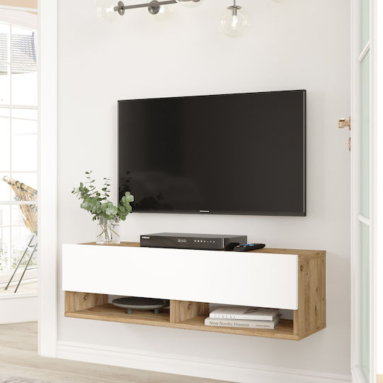 Έπιπλο Τηλεόρασης Bexley Πεύκο/λευκό Μ100xΠ31.6xΥ29.6cm