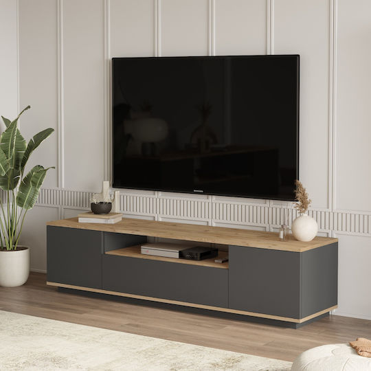 Stand TV Chilham Natural/Antracit L180xA44,5xÎ44,6cm