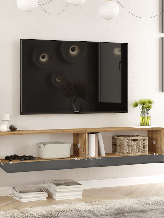 Έπιπλο Τηλεόρασης Kent Πεύκο/ανθρακί Μ180xΠ31.6xΥ29.6cm