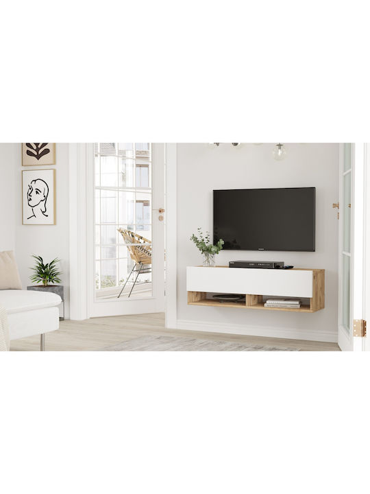 Bexley Pine White TV Stand L100xD31.6xH29.6cm