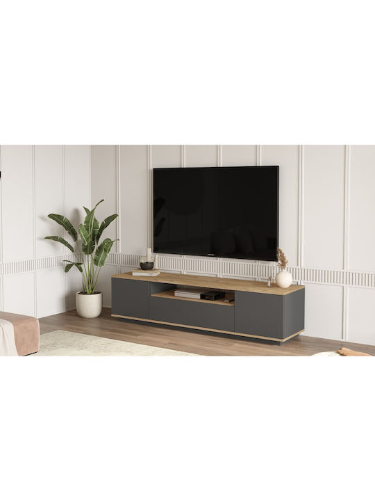 TV Stand Chilham Natural/Charcoal M180xD44.5xH44.6cm