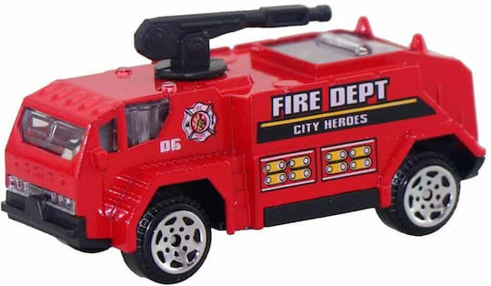 Diakakis Lastwagen Feuerwehrauto mit Rückzug 1:64 Feuerwehrauto Pull Back für 3+ Alter