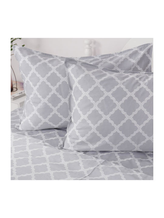 Beauty Home Fairmont Art 12005 Set Coverlet Queen Size Cotton Satin Embrime 220x240cm