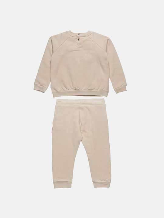 Alouette Kids Sweatpants Set Beige 2pcs Five Star