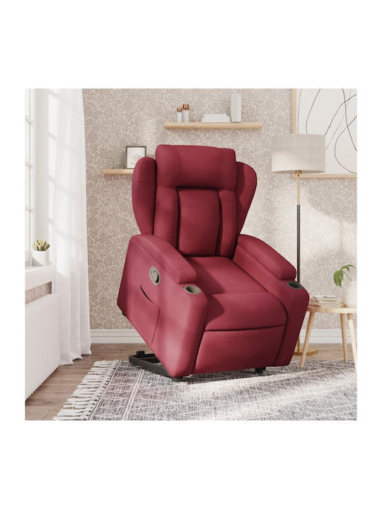 Фотьойл Relax С поставка за крака Бургундско 77x94.5x100см
