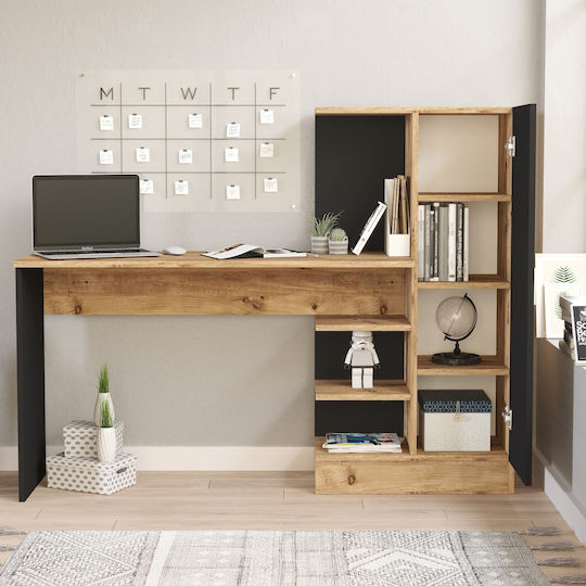 Birou Camden Lemnos Pine/black 152.3x40x120cm