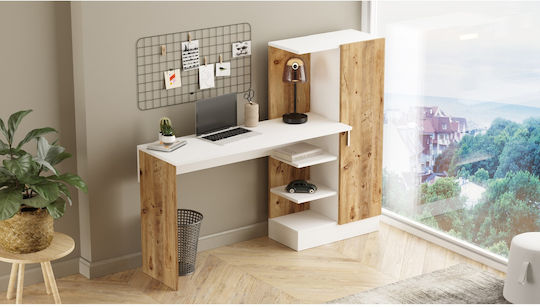 Γραφείο Camden Ξύλινο Πεύκο/λευκό 152.3x40x120εκ.
