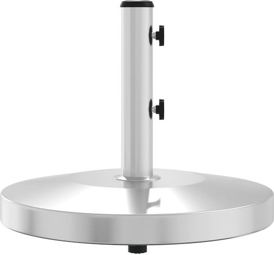 vidaXL Pliabilă Stand de umbrelă din Metal Argint 32x32cm