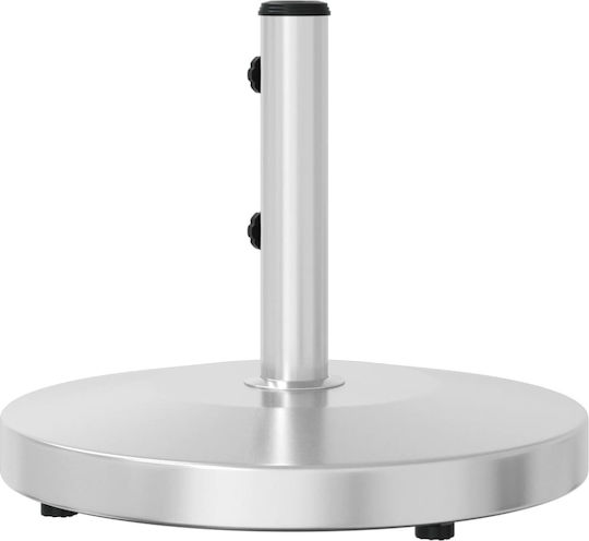 vidaXL Pliabilă Stand de umbrelă din Metal Argint 32x32cm