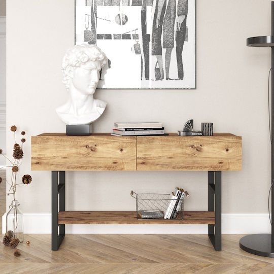 Bickley Solid Wood Console Table Pine/black L139xW75.7xH43cm