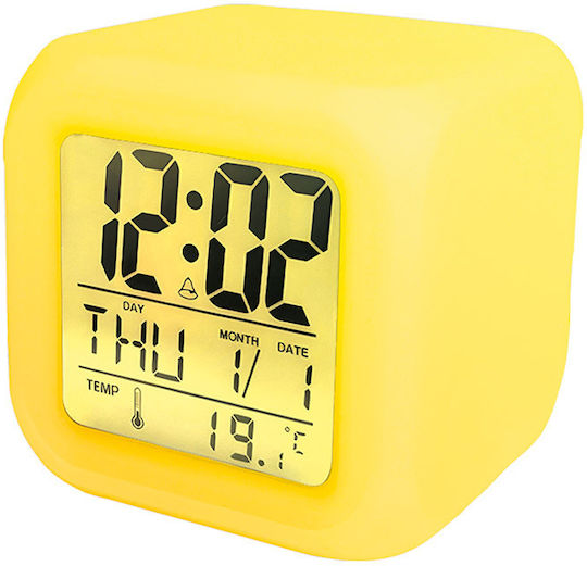 The Source Επιτραπέζιο Ψηφιακό Ρολόι LCD με Ξυπνητήρι Λευκό 94123