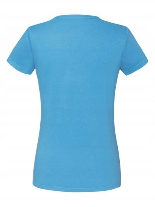 Fruit of the Loom Iconic Women's Short Sleeve Promotional T-Shirt Azure Blue