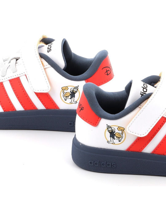 Grand Court GRAND COURT Mickey Kids Sneakers with Scratch White