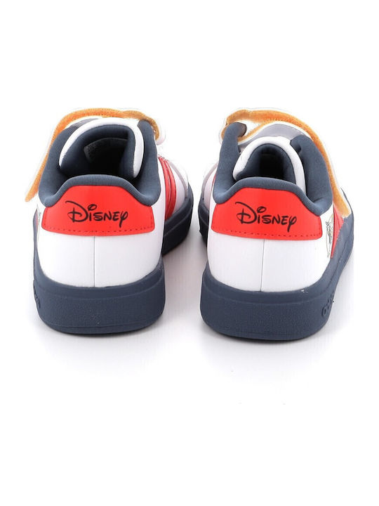 Grand Court GRAND COURT Mickey Kids Sneakers with Scratch White