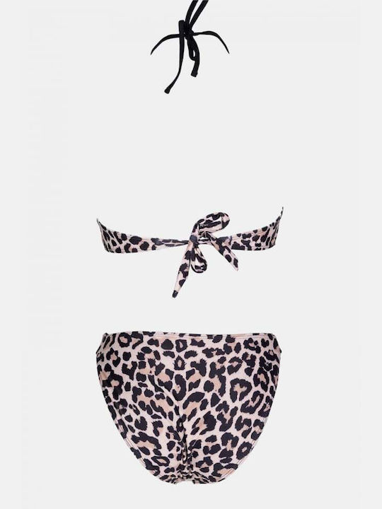 Ολόσωμο Μαγιό Animal Print Μπεζ
